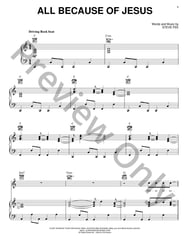 All Because of Jesus piano sheet music cover